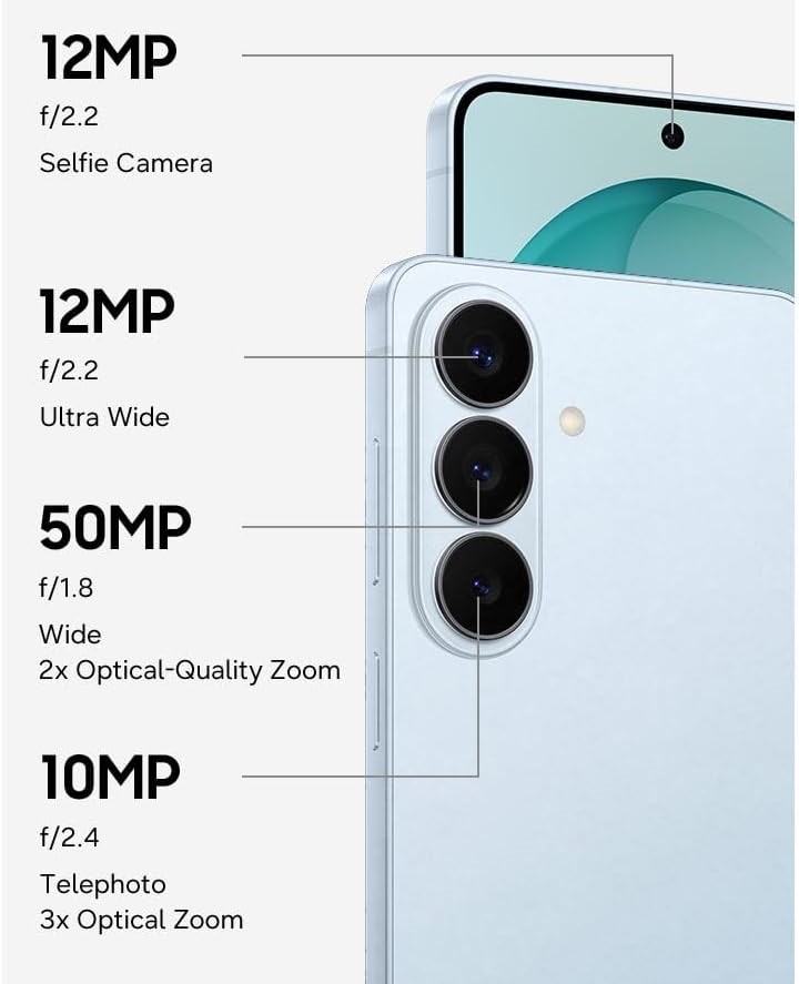 Cameras: 50MP Main, 3x Telephoto and Ultra-Wide